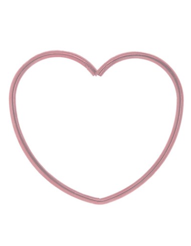 Cuore rosa in metallo 7x7cm | G3S