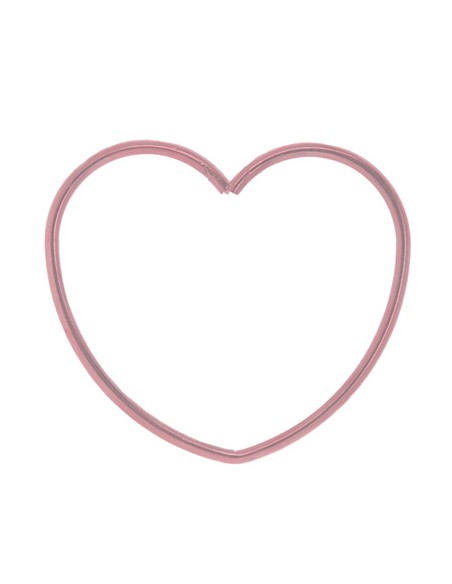 Cuore rosa in metallo 7x7cm | G3S