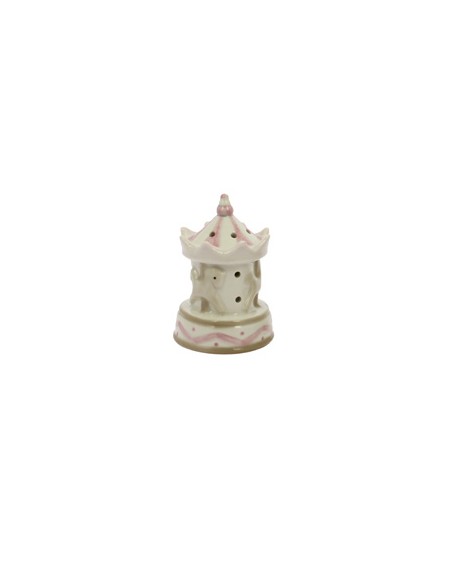 Giostrina carosello led rosa porcellana 5x7cm | G3S