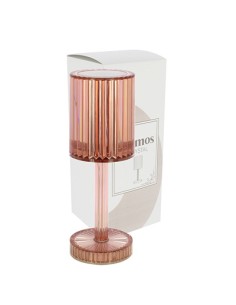 Lampada da tavolo crystal rosa acrilico con controllo touch e usb 8,5x24,5cm | G3S