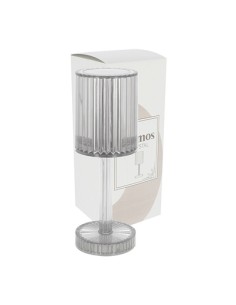 Lampada da tavolo crystal trasparente acrilico con controllo touch e usb 8,5x24,5cm | G3S