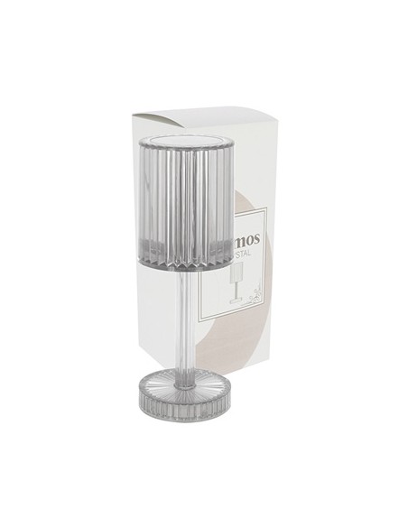Lampada da tavolo crystal trasparente acrilico con controllo touch e usb 8,5x24,5cm | G3S