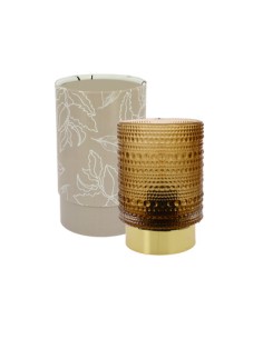 Lampada led ambra gocce vetro con base oro 8x11,5cm con scatola | G3S