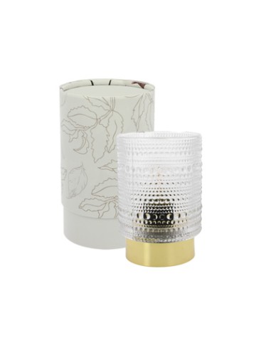 Lampada led trasparente gocce vetro con base oro 8x11,5cm con scatola | G3S