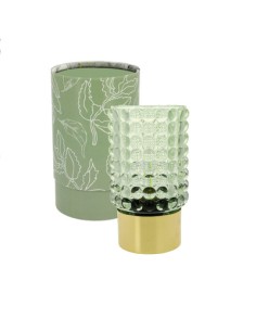 Lampada led verde bolle vetro con base oro 8,5x14cm con scatola | G3S
