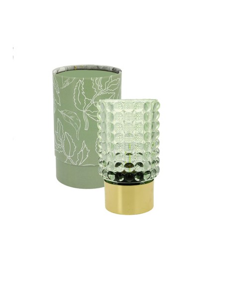 Lampada led verde bolle vetro con base oro 8,5x14cm con scatola | G3S
