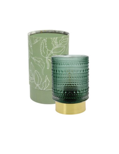 Lampada led verde gocce vetro con base oro 8x11,5cm con scatola | G3S
