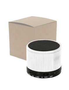 Mini cassa Bluetooth portatile bianca con USB Ø5,8cm x h5cm con scatola | G3S