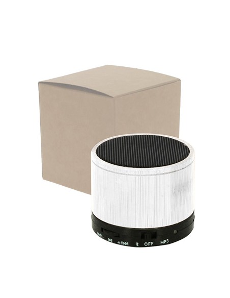 Mini cassa Bluetooth portatile bianca con USB Ø5,8cm x h5cm con scatola | G3S