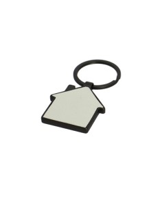 Portachiavi casetta metallo e pelle 4x4 lungh.8 cm | G3S