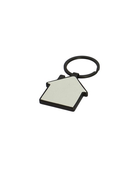 Portachiavi casetta metallo e pelle 4x4 lungh.8 cm | G3S