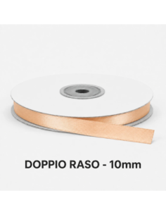 Nastro Doppio Raso 10 mm x 50 m - Cipria - bobina