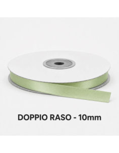 Nastro Doppio Raso 10 mm x 50 m - Pistacchio - bobina