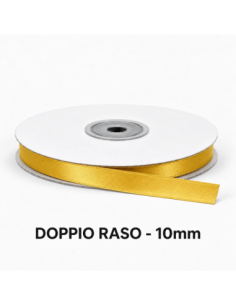 Nastro Doppio Raso 10 mm x 50 m - Senape - bobina