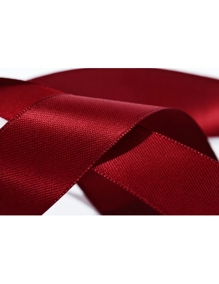Nastro Doppio Raso 16 mm x 50 m - Bordeaux - dettaglio colore Bordeaux