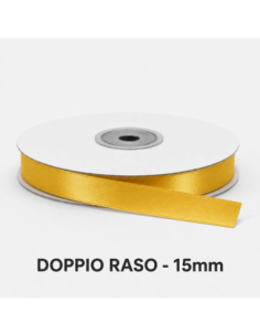 Nastro Doppio Raso 16 mm x 50 m - Girasole - bobina