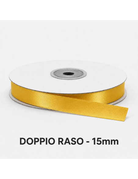 Nastro Doppio Raso 16 mm x 50 m - Girasole - bobina