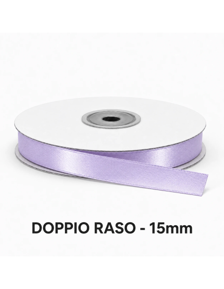 Nastro Doppio Raso 16 mm x 50 m - Glicine - bobina