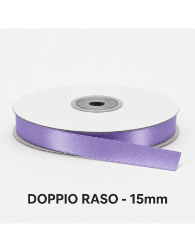 Nastro Doppio Raso 16 mm x 50 m - Lilla - bobina