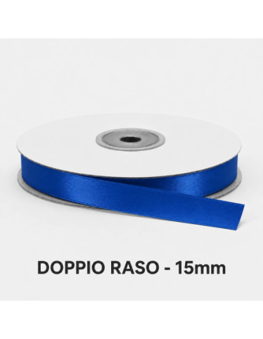 Nastro Doppio Raso 16 mm x 50 m - New Blue - bobina