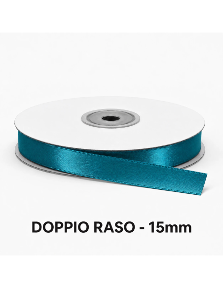 Nastro Doppio Raso 16 mm x 50 m - Ottanio - bobina