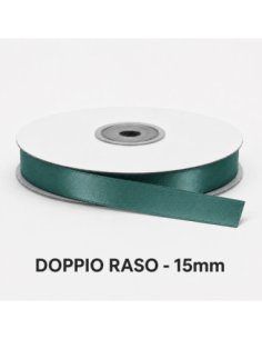 Nastro Doppio Raso 16 mm x 50 m - Petrolio - bobina