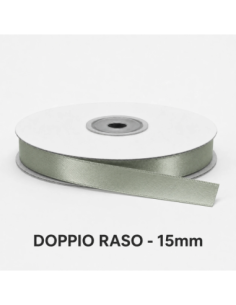 Nastro Doppio Raso 16 mm x 50 m - Salvia - bobina