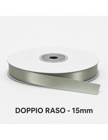 Nastro Doppio Raso 16 mm x 50 m - Salvia - bobina