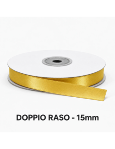 Nastro Doppio Raso 16 mm x 50 m - Senape - bobina