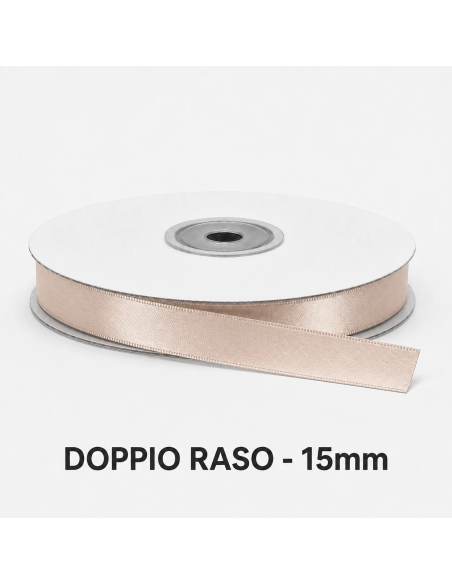 Nastro Doppio Raso 16 mm x 50 m - Skin - bobina