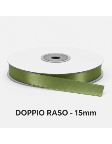Nastro Doppio Raso 16 mm x 50 m - Verde - bobina