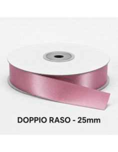 Nastro Doppio Raso 25 mm x 50 m - Cipolla - bobina