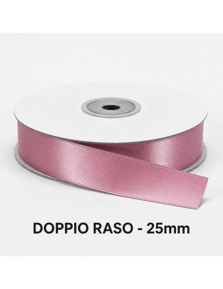 Nastro Doppio Raso 25 mm x 50 m - Cipolla - bobina