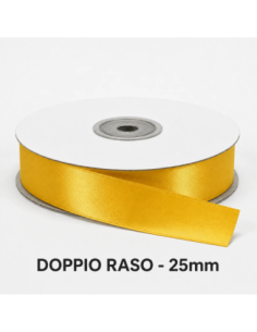 Nastro Doppio Raso 25 mm x 50 m - Girasole - bobina