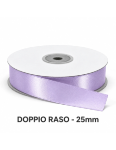 Nastro Doppio Raso 25 mm x 50 m - Glicine - bobina