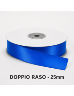 Nastro Doppio Raso 25 mm x 50 m - New Blue - bobina