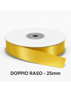 Nastro Doppio Raso 25 mm x 50 m - Senape - bobina