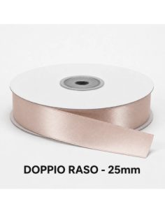 Nastro Doppio Raso 25 mm x 50 m - Skin - bobina