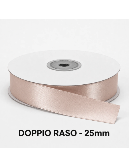 Nastro Doppio Raso 25 mm x 50 m - Skin - bobina