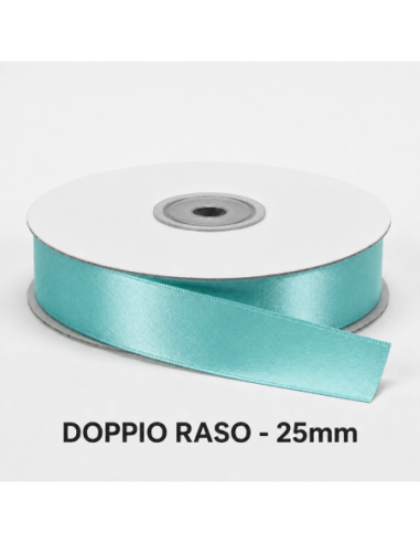 Nastro Doppio Raso 25 mm x 50 m - Tiffany - bobina