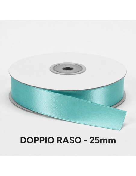 Nastro Doppio Raso 25 mm x 50 m - Tiffany - bobina