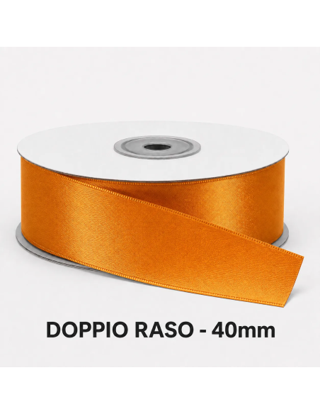 Nastro Doppio Raso 38 mm x 50 m - Arancio - bobina