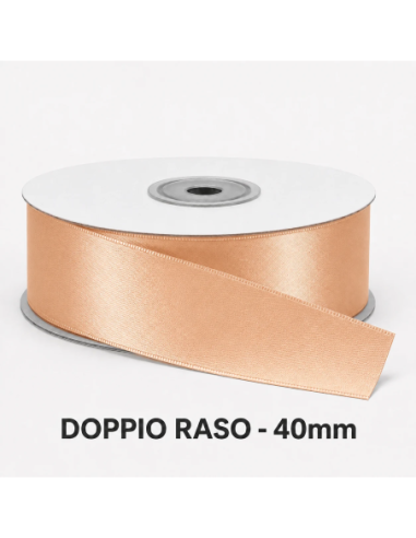 Nastro Doppio Raso 38 mm x 50 m - Cipria - bobina