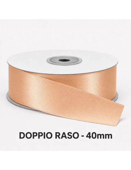 Nastro Doppio Raso 38 mm x 50 m - Cipria - bobina