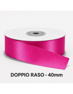 Nastro Doppio Raso 38 mm x 50 m - Fucsia - bobina