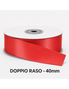 Nastro Doppio Raso 38 mm x 50 m - Geranio - bobina