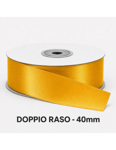 Nastro Doppio Raso 38 mm x 50 m - Girasole - bobina