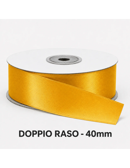 Nastro Doppio Raso 38 mm x 50 m - Girasole - bobina