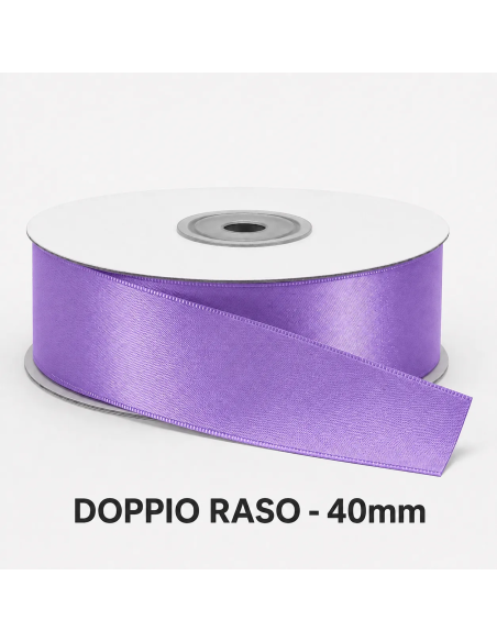 Nastro Doppio Raso 38 mm x 50 m - Lilla - bobina