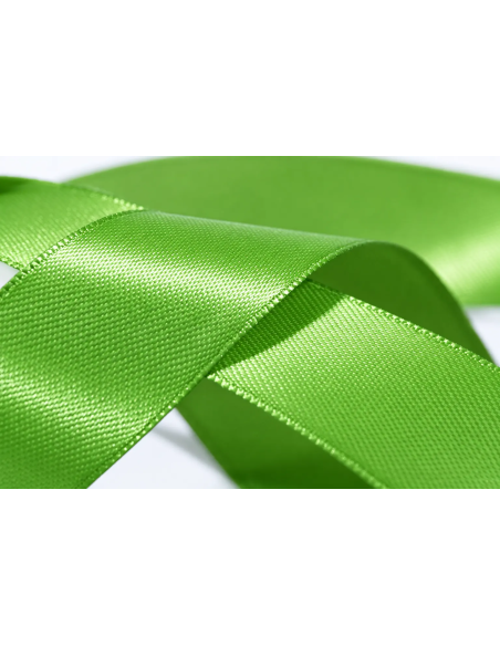 Nastro Doppio Raso 38 mm x 50 m - Verde Mela - dettaglio colore Verde Mela